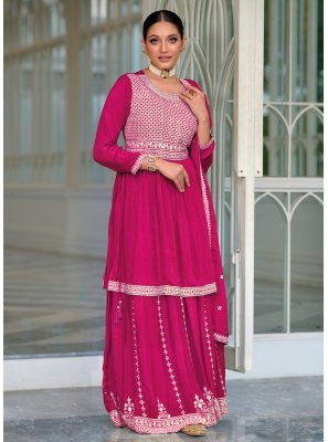Readymade Lehenga Choli Embroidered Silk in Pink