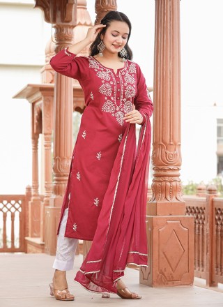 Red Color Designer Salwar Suit