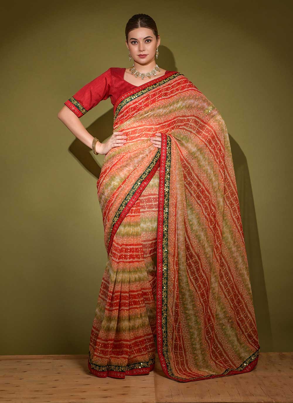 Buy Red Engagement Designer Traditional Saree : 174611 - Saree