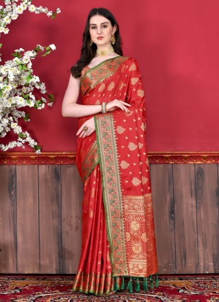 Buy Pure Katan Silk Saree Online - Banarasi Katan saree – tagged 