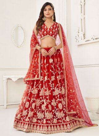 Top 20 Red Velvet Lehenga For Bridal in Different Design |Zardozi Fashion