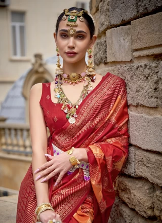 Red Silk Classic Saree