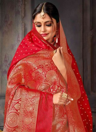 Red Weaving Saree
