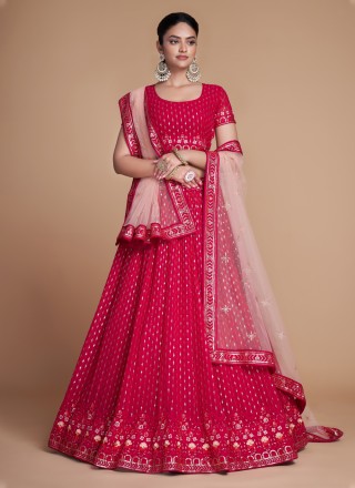 Red Wedding Trendy Lehenga Choli