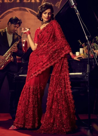 Red Wedding Trendy Saree