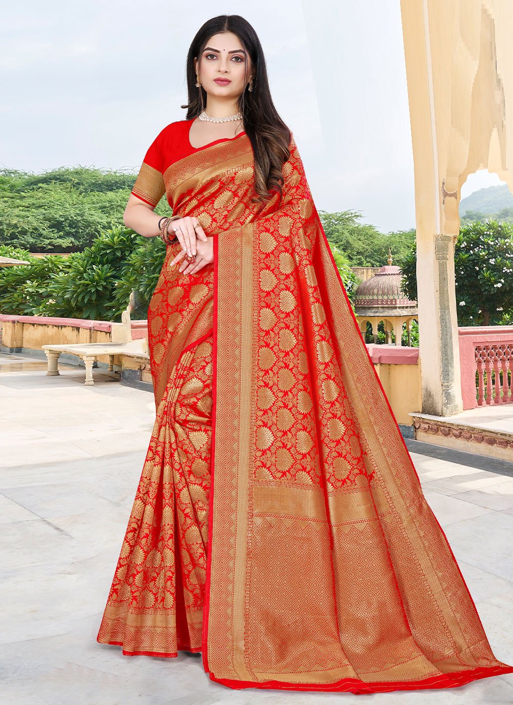 Normal saree style best sale