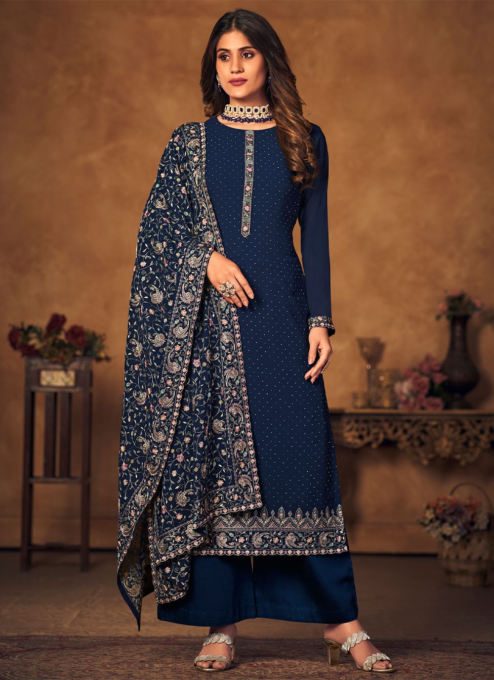 Thread Work Salwar Suit Buy Online Resham Thread Work Trendy