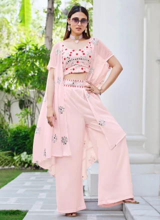 Rose Pink Color Trendy Salwar Kameez