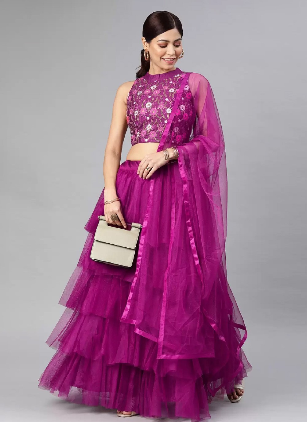 Frills lehenga | Wedding lehenga designs, Dress indian style, Fancy dress  design