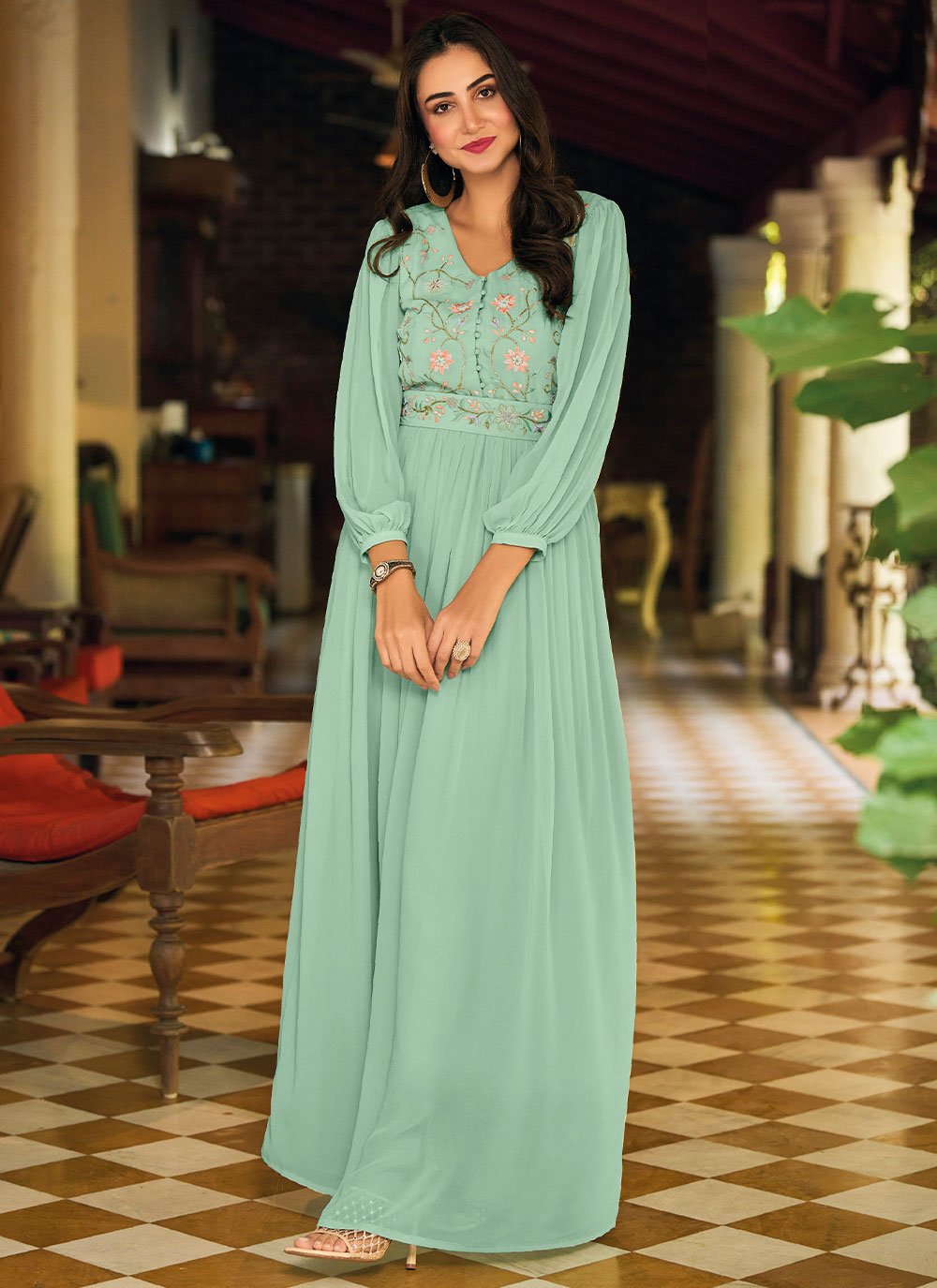 SKSALES Anarkali Gown Price in India  Buy SKSALES Anarkali Gown online at  Shopsyin