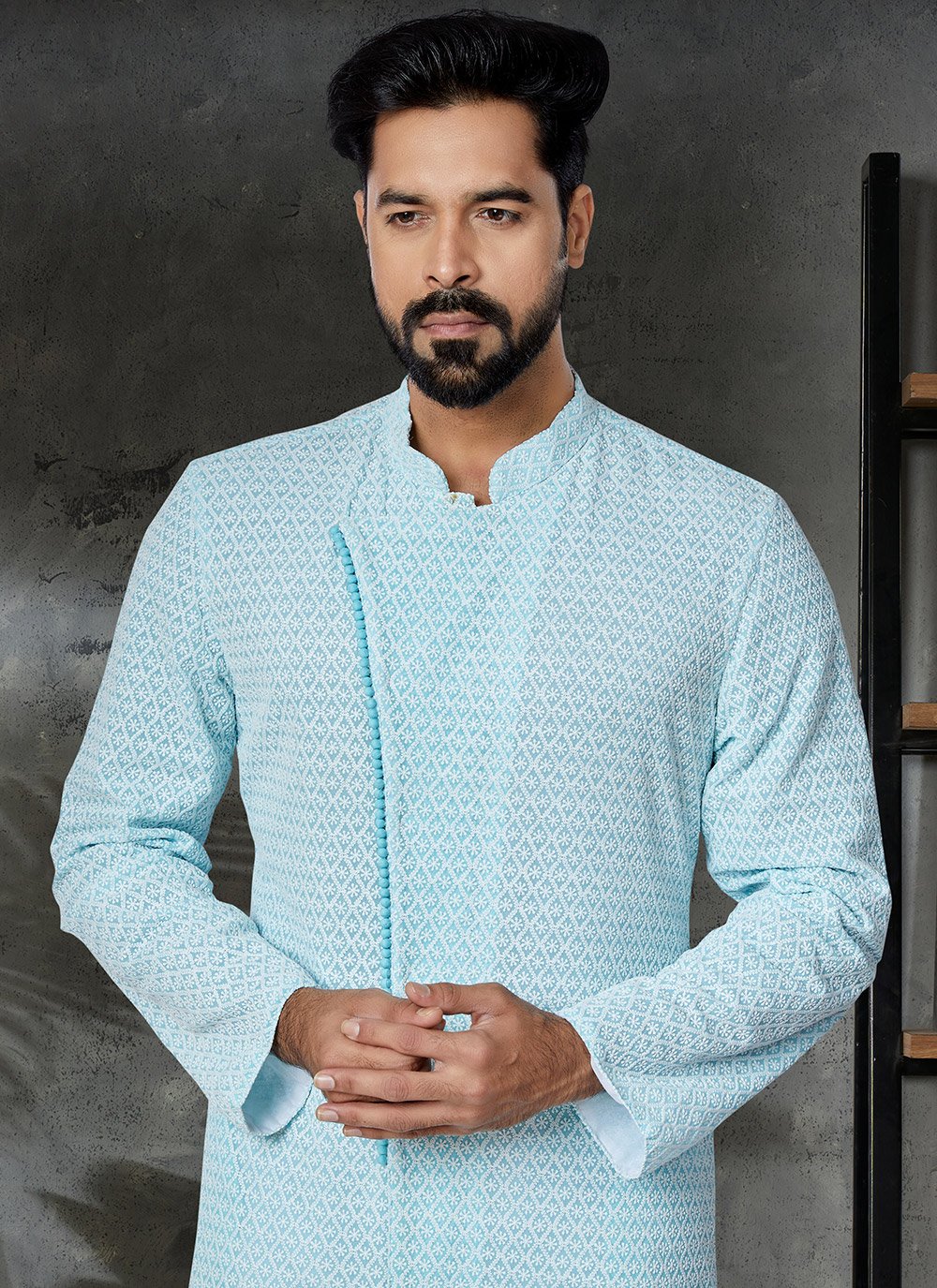 Buy Sea Green Color Kurta Pyjama Online 251713