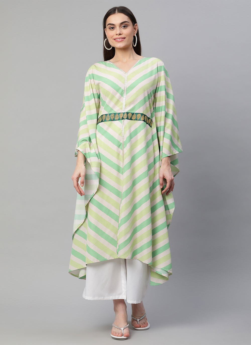 Green color outlet kurtis