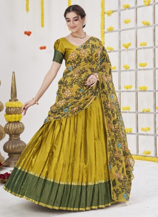 Sea Green Party Georgette Trendy Lehenga Choli