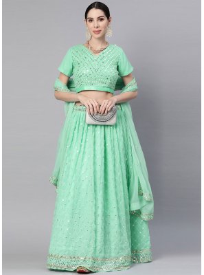 Sea Green Sangeet Trendy Lehenga Choli