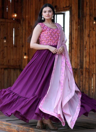 Tussar on sale silk gown