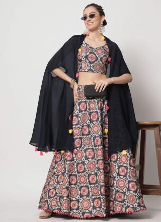 Sequins Chinon Lehenga Choli in Multi Colour