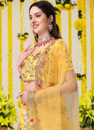 Sequins Mehndi Lehenga Choli