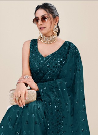 Sequins Net Saree