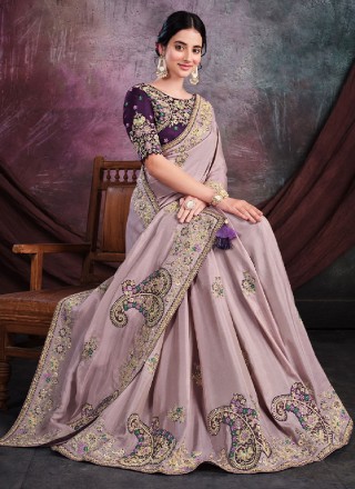 Shimmer Classic Saree in Mauve