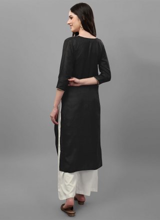 Silk Black Designer Kurti