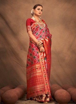 Silk Classic Designer Saree in Pink