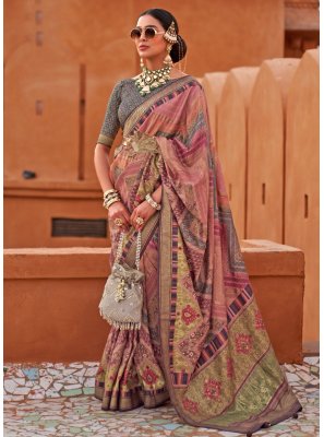 Silk Designer Saree in Multi Colour