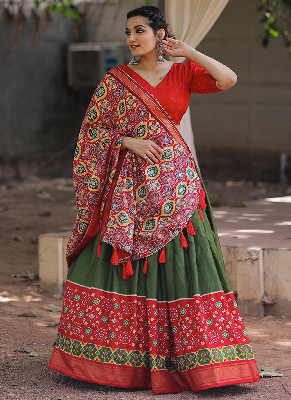 Orange Banarasi Silk Half Saree Lehenga Pure Zari Waving South Indian  Wadding Woman Half Saree Lehenga With Stitched Blouse,voni Skirt Set - Etsy  Israel