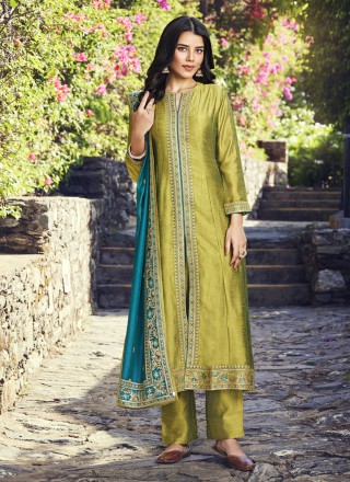 Silk Green Salwar Suit
