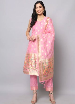 Silk Jacquard Work Salwar Suit