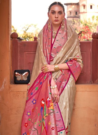 Silk Lace Multi Colour Trendy Saree