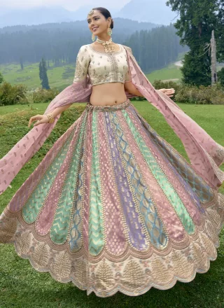 Silk Lehenga Choli In Multi Colour