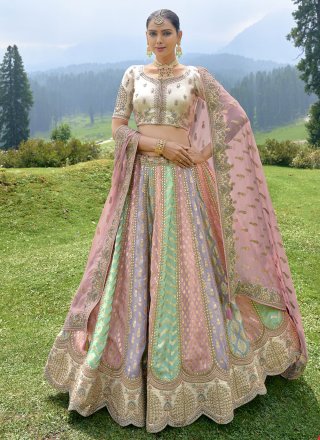 Silk Lehenga Choli In Multi Colour