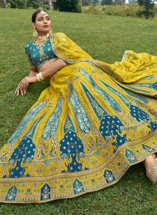 Silk Lehenga Choli In Yellow