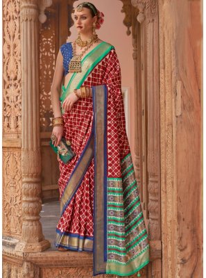Silk Multi Colour Printed Classic Saree