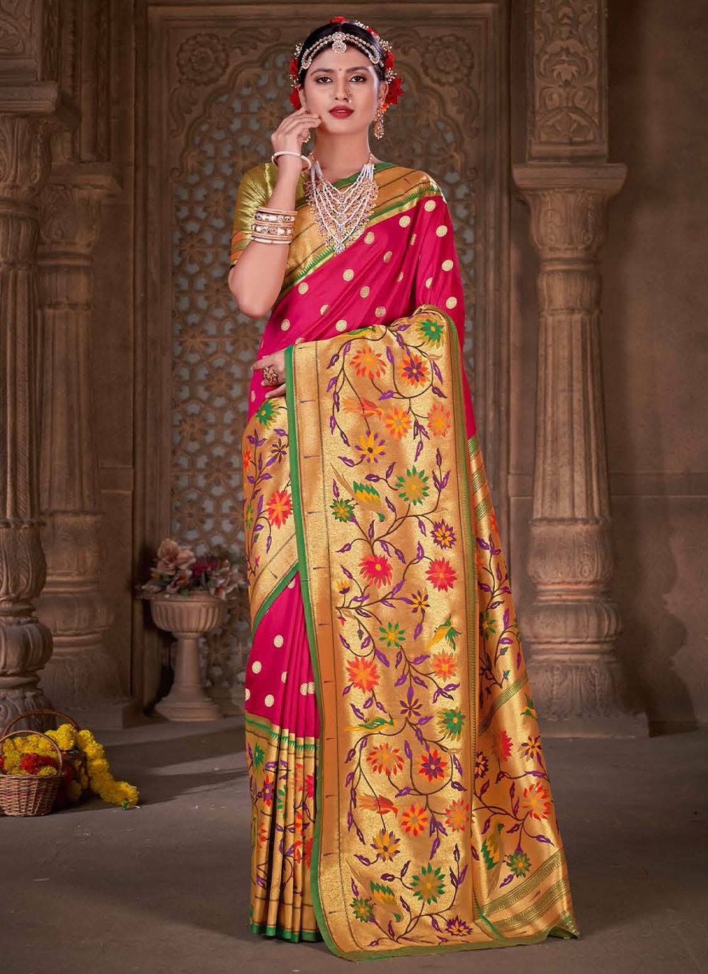 Ivory and Golden Weaving Silk Sarees for Weddings | Latest Indian Designer  Saree | The Silk Trend