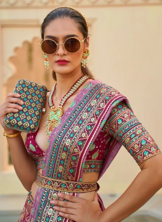 Silk Readymade Lehenga Choli in Multi Colour