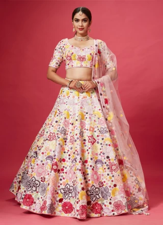 Silk Rose Pink Designer Lehenga Choli