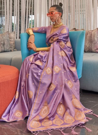 Silk Saree in Lavender