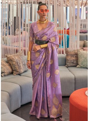 Silk Saree in Lavender
