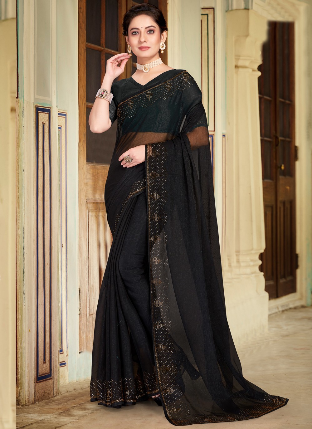 Buy Stylish Fancy Designer Georgette Saree With Blouse Piece For Women  Online In India At Discounted Prices