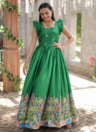 Lowest Price Silk Plain Gown and Silk Plain Designer Gown Online Shopping