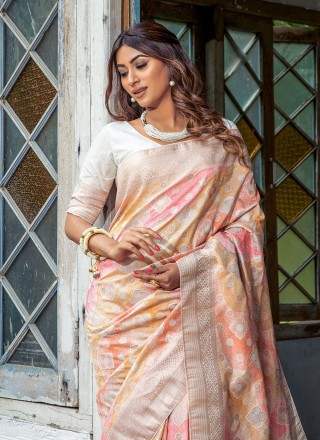 Silk Woven Multi Colour Contemporary Style Saree
