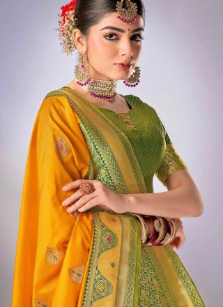 Silk Woven Yellow Classic Saree