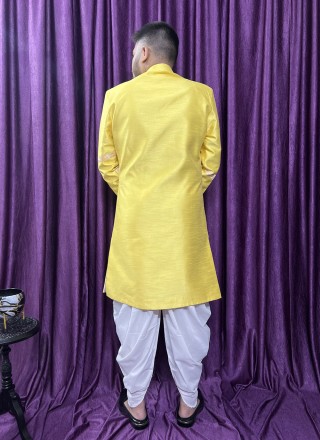 Silk Yellow Fancy Indo Western