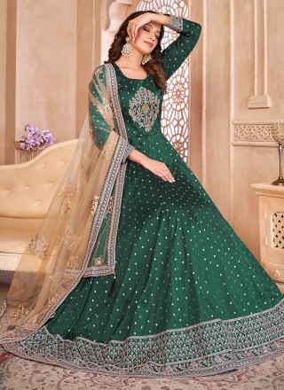 Tafeta Silk Wedding Salwar Suit