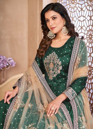 Tafeta Silk Wedding Salwar Suit