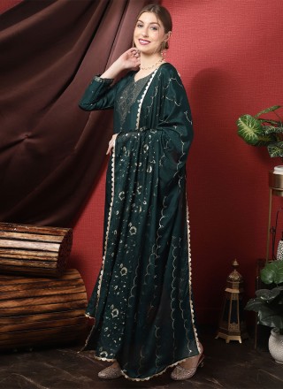 Teal Ceremonial Pant Style Suit
