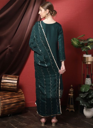 Teal Ceremonial Pant Style Suit