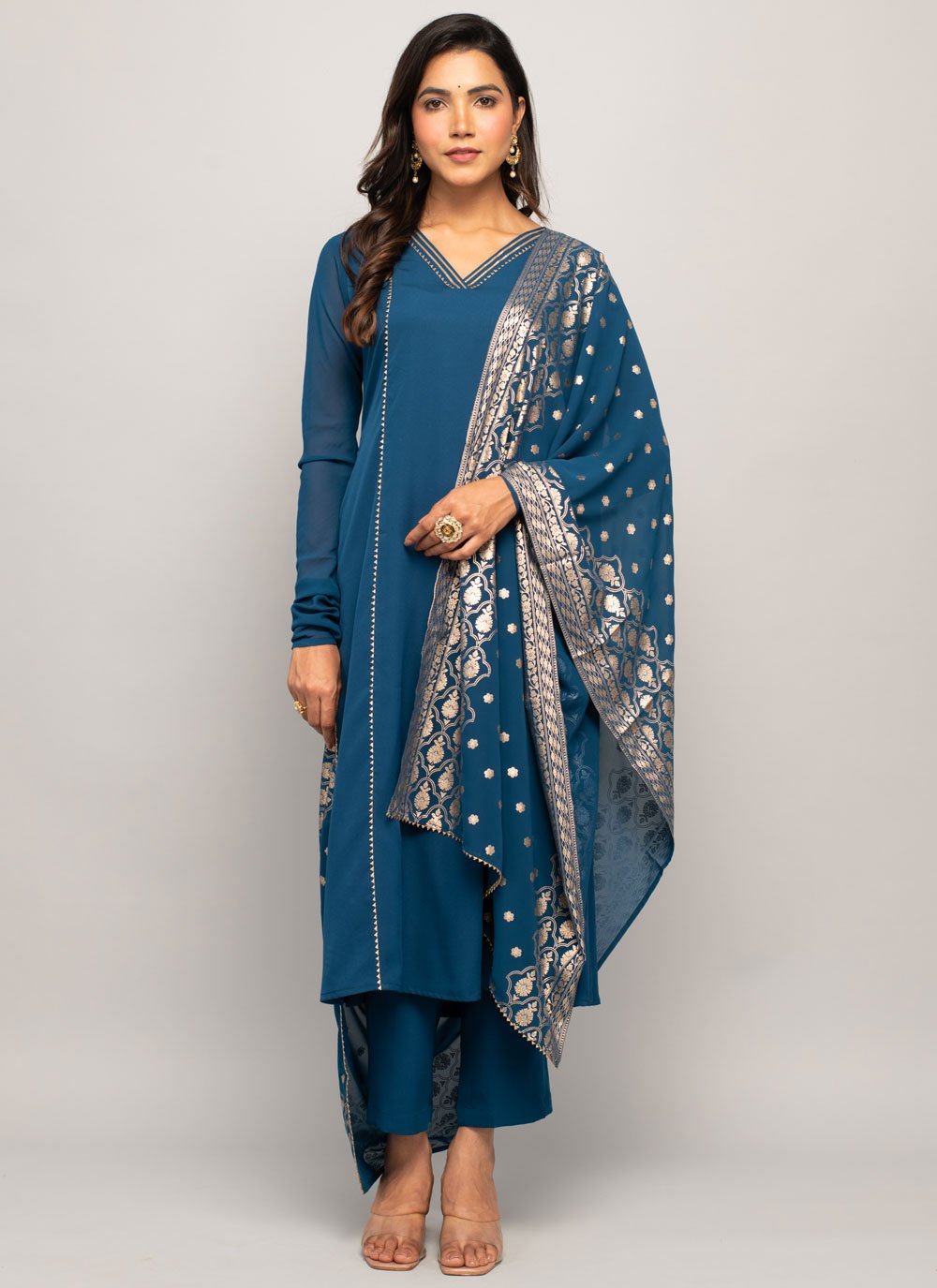 Shop Cream Cotton Silk Party Designer Salwar Suit Online : 158021 - Designer  Salwar