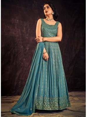 Thread Georgette Firozi Designer Gown